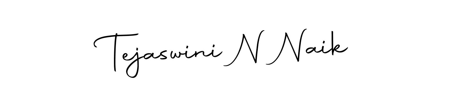 Create a beautiful signature design for name Tejaswini N Naik. With this signature (Autography-DOLnW) fonts, you can make a handwritten signature for free. Tejaswini N Naik signature style 10 images and pictures png