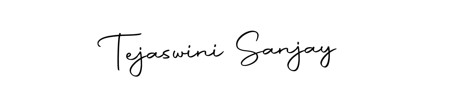 How to make Tejaswini Sanjay name signature. Use Autography-DOLnW style for creating short signs online. This is the latest handwritten sign. Tejaswini Sanjay signature style 10 images and pictures png