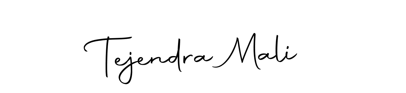How to make Tejendra Mali name signature. Use Autography-DOLnW style for creating short signs online. This is the latest handwritten sign. Tejendra Mali signature style 10 images and pictures png