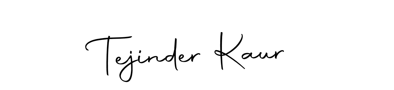 How to make Tejinder Kaur name signature. Use Autography-DOLnW style for creating short signs online. This is the latest handwritten sign. Tejinder Kaur signature style 10 images and pictures png