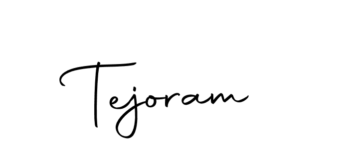 You should practise on your own different ways (Autography-DOLnW) to write your name (Tejoram) in signature. don't let someone else do it for you. Tejoram signature style 10 images and pictures png