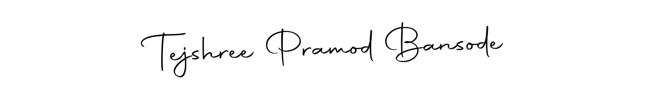 How to make Tejshree Pramod Bansode name signature. Use Autography-DOLnW style for creating short signs online. This is the latest handwritten sign. Tejshree Pramod Bansode signature style 10 images and pictures png