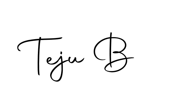 Similarly Autography-DOLnW is the best handwritten signature design. Signature creator online .You can use it as an online autograph creator for name Teju B. Teju B signature style 10 images and pictures png