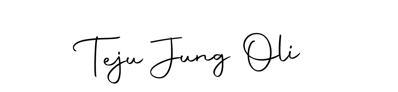 if you are searching for the best signature style for your name Teju Jung Oli. so please give up your signature search. here we have designed multiple signature styles  using Autography-DOLnW. Teju Jung Oli signature style 10 images and pictures png