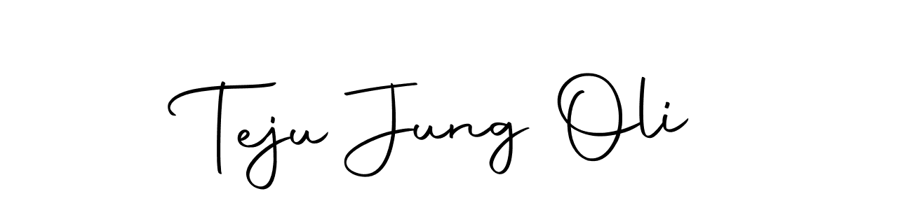 Similarly Autography-DOLnW is the best handwritten signature design. Signature creator online .You can use it as an online autograph creator for name Teju Jung Oli. Teju Jung Oli signature style 10 images and pictures png