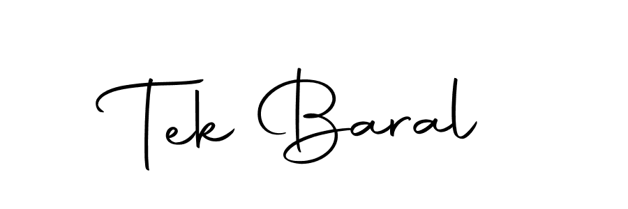 Also we have Tek Baral name is the best signature style. Create professional handwritten signature collection using Autography-DOLnW autograph style. Tek Baral signature style 10 images and pictures png