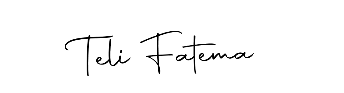 Make a beautiful signature design for name Teli Fatema. With this signature (Autography-DOLnW) style, you can create a handwritten signature for free. Teli Fatema signature style 10 images and pictures png