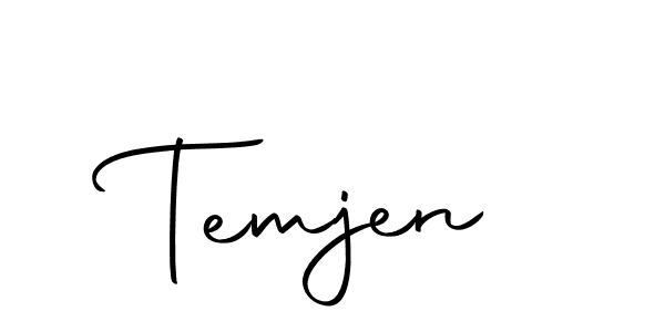 Design your own signature with our free online signature maker. With this signature software, you can create a handwritten (Autography-DOLnW) signature for name Temjen. Temjen signature style 10 images and pictures png