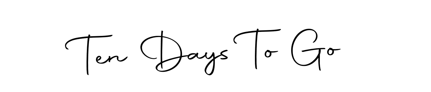 This is the best signature style for the Ten Days To Go name. Also you like these signature font (Autography-DOLnW). Mix name signature. Ten Days To Go signature style 10 images and pictures png