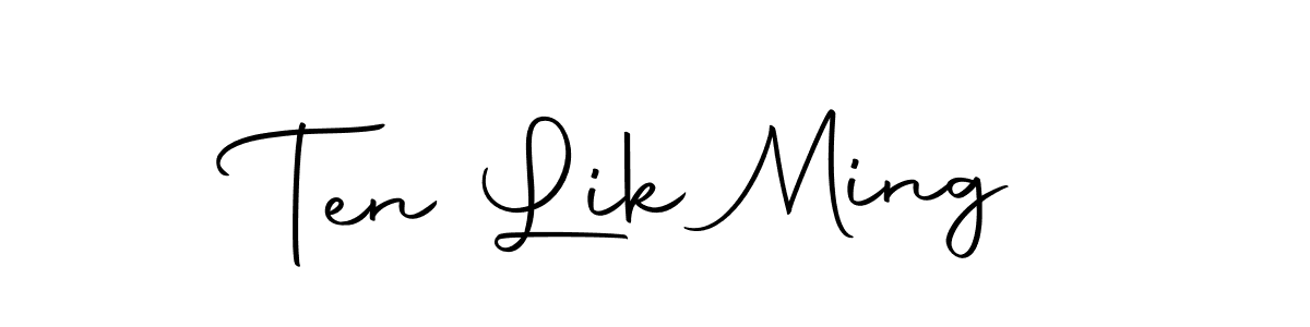 You should practise on your own different ways (Autography-DOLnW) to write your name (Ten Lik Ming) in signature. don't let someone else do it for you. Ten Lik Ming signature style 10 images and pictures png
