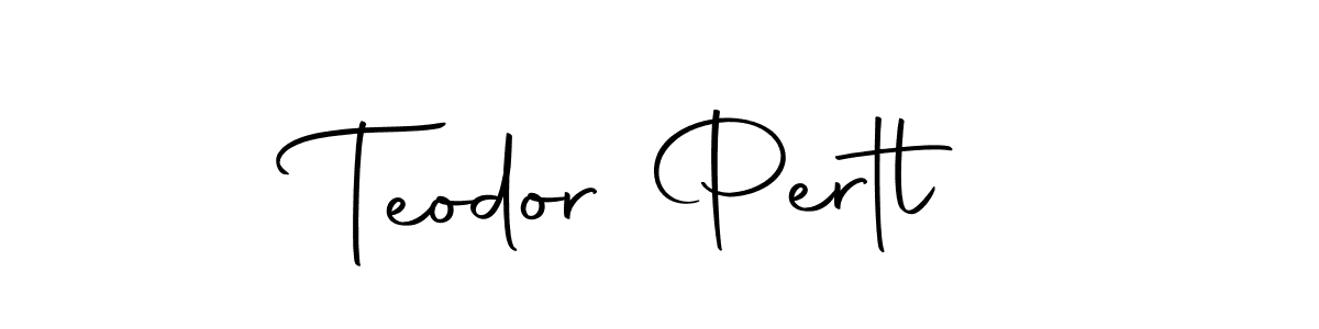 You should practise on your own different ways (Autography-DOLnW) to write your name (Teodor Pertl) in signature. don't let someone else do it for you. Teodor Pertl signature style 10 images and pictures png