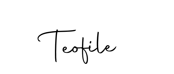 Create a beautiful signature design for name Teofile. With this signature (Autography-DOLnW) fonts, you can make a handwritten signature for free. Teofile signature style 10 images and pictures png