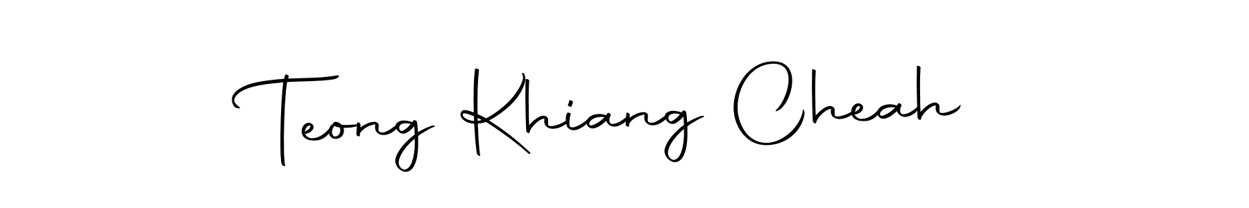Create a beautiful signature design for name Teong Khiang Cheah. With this signature (Autography-DOLnW) fonts, you can make a handwritten signature for free. Teong Khiang Cheah signature style 10 images and pictures png