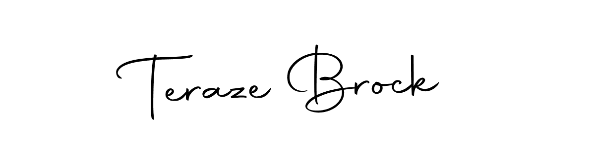 Create a beautiful signature design for name Teraze Brock. With this signature (Autography-DOLnW) fonts, you can make a handwritten signature for free. Teraze Brock signature style 10 images and pictures png
