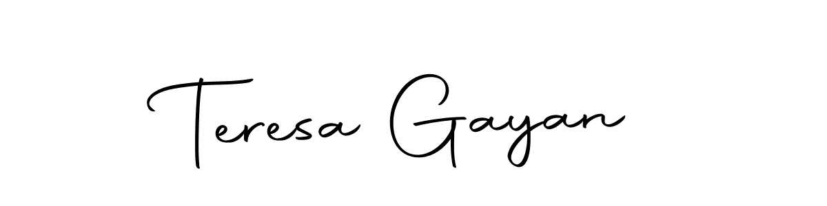 Use a signature maker to create a handwritten signature online. With this signature software, you can design (Autography-DOLnW) your own signature for name Teresa Gayan. Teresa Gayan signature style 10 images and pictures png