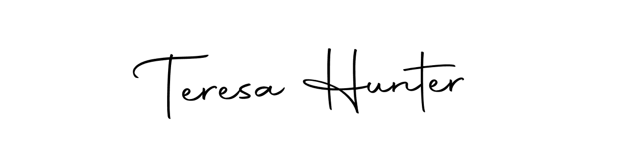 How to make Teresa Hunter name signature. Use Autography-DOLnW style for creating short signs online. This is the latest handwritten sign. Teresa Hunter signature style 10 images and pictures png