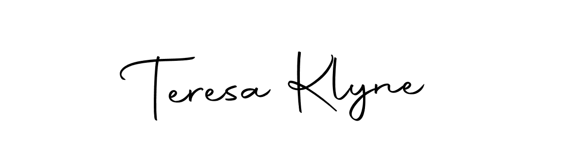 if you are searching for the best signature style for your name Teresa Klyne. so please give up your signature search. here we have designed multiple signature styles  using Autography-DOLnW. Teresa Klyne signature style 10 images and pictures png