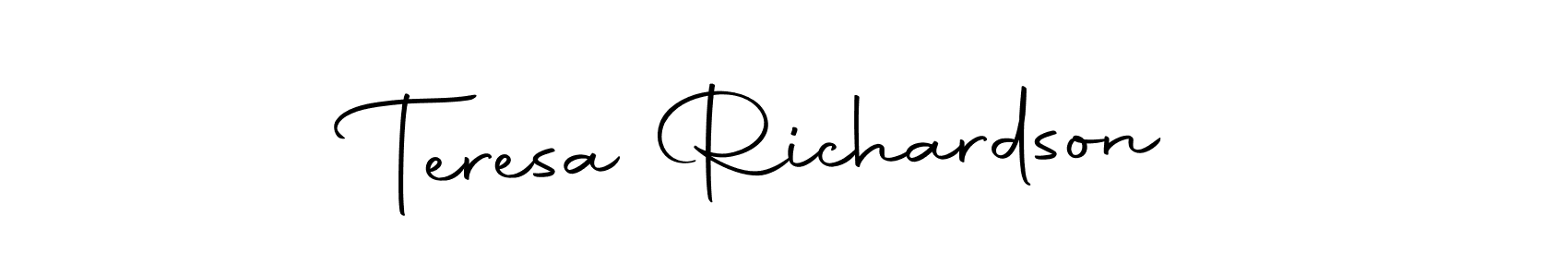 Use a signature maker to create a handwritten signature online. With this signature software, you can design (Autography-DOLnW) your own signature for name Teresa Richardson. Teresa Richardson signature style 10 images and pictures png