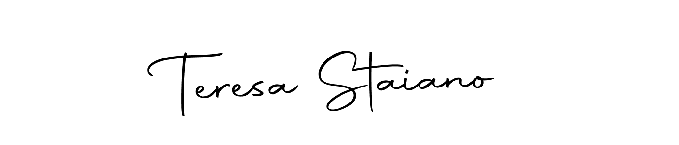 Design your own signature with our free online signature maker. With this signature software, you can create a handwritten (Autography-DOLnW) signature for name Teresa Staiano. Teresa Staiano signature style 10 images and pictures png