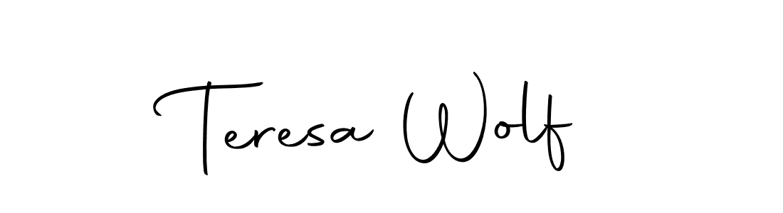 Teresa Wolf stylish signature style. Best Handwritten Sign (Autography-DOLnW) for my name. Handwritten Signature Collection Ideas for my name Teresa Wolf. Teresa Wolf signature style 10 images and pictures png