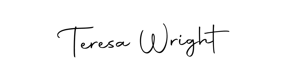 Create a beautiful signature design for name Teresa Wright. With this signature (Autography-DOLnW) fonts, you can make a handwritten signature for free. Teresa Wright signature style 10 images and pictures png