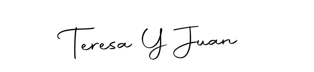 You should practise on your own different ways (Autography-DOLnW) to write your name (Teresa Y Juan) in signature. don't let someone else do it for you. Teresa Y Juan signature style 10 images and pictures png