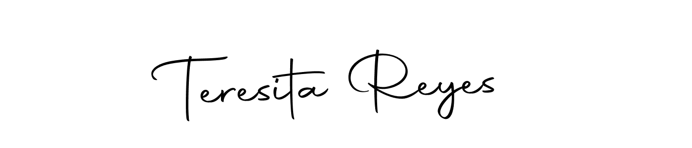 Create a beautiful signature design for name Teresita Reyes. With this signature (Autography-DOLnW) fonts, you can make a handwritten signature for free. Teresita Reyes signature style 10 images and pictures png