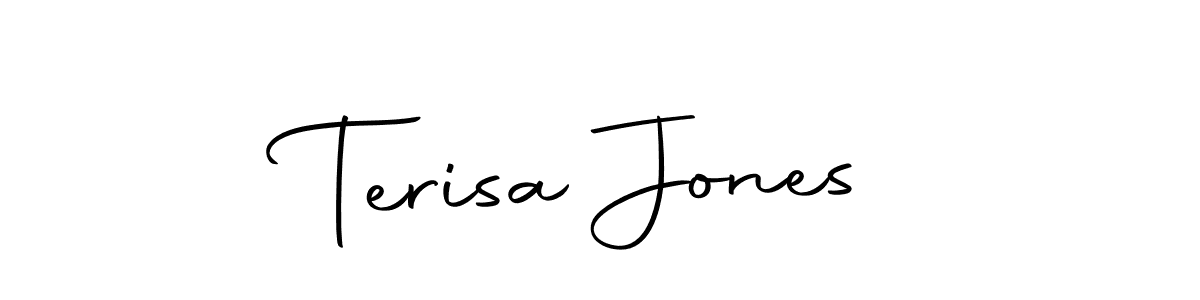 Create a beautiful signature design for name Terisa Jones. With this signature (Autography-DOLnW) fonts, you can make a handwritten signature for free. Terisa Jones signature style 10 images and pictures png