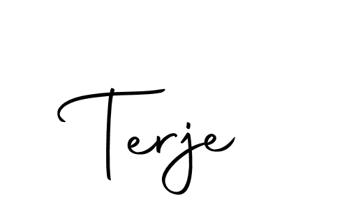 Make a beautiful signature design for name Terje. With this signature (Autography-DOLnW) style, you can create a handwritten signature for free. Terje signature style 10 images and pictures png