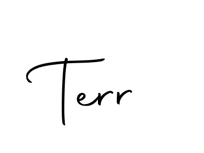 How to make Terr name signature. Use Autography-DOLnW style for creating short signs online. This is the latest handwritten sign. Terr signature style 10 images and pictures png