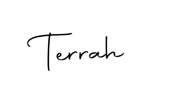 The best way (Autography-DOLnW) to make a short signature is to pick only two or three words in your name. The name Terrah include a total of six letters. For converting this name. Terrah signature style 10 images and pictures png