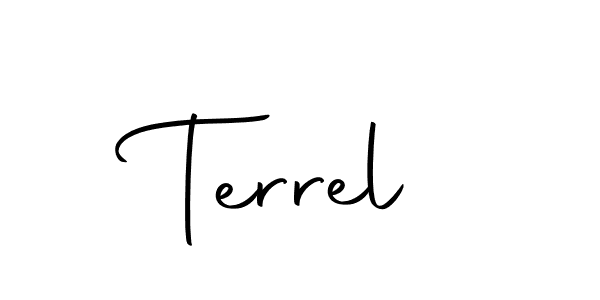 Make a beautiful signature design for name Terrel. With this signature (Autography-DOLnW) style, you can create a handwritten signature for free. Terrel signature style 10 images and pictures png