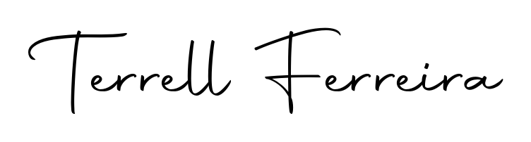 A stylish, flowing autograph style designed for name Terrell Ferreira using Autography-DOLnW typography. Perfect for digital creative projects. Terrell Ferreira signature style 10 images and pictures png