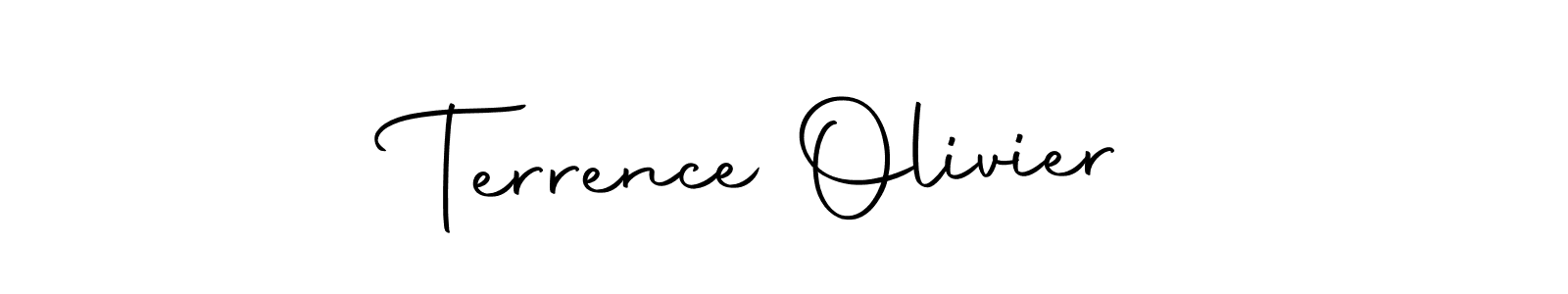 How to make Terrence Olivier name signature. Use Autography-DOLnW style for creating short signs online. This is the latest handwritten sign. Terrence Olivier signature style 10 images and pictures png