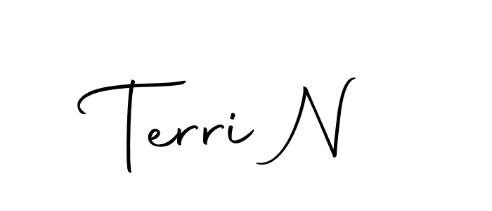 Create a beautiful signature design for name Terri N. With this signature (Autography-DOLnW) fonts, you can make a handwritten signature for free. Terri N signature style 10 images and pictures png