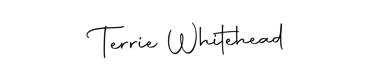 Make a beautiful signature design for name Terrie Whitehead. With this signature (Autography-DOLnW) style, you can create a handwritten signature for free. Terrie Whitehead signature style 10 images and pictures png