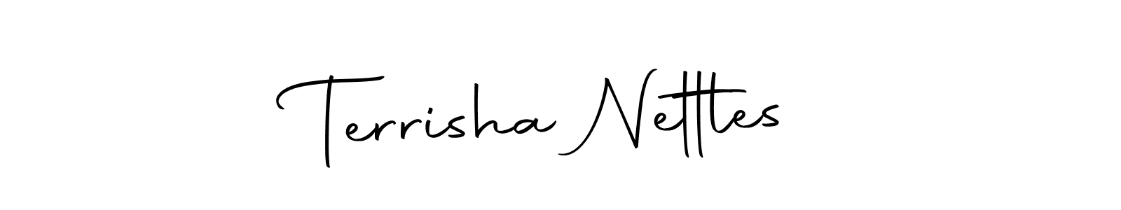 Create a beautiful signature design for name Terrisha Nettles. With this signature (Autography-DOLnW) fonts, you can make a handwritten signature for free. Terrisha Nettles signature style 10 images and pictures png