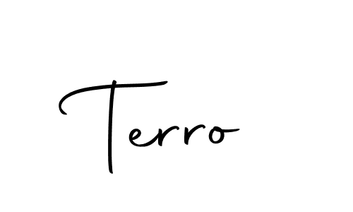 How to make Terro name signature. Use Autography-DOLnW style for creating short signs online. This is the latest handwritten sign. Terro signature style 10 images and pictures png