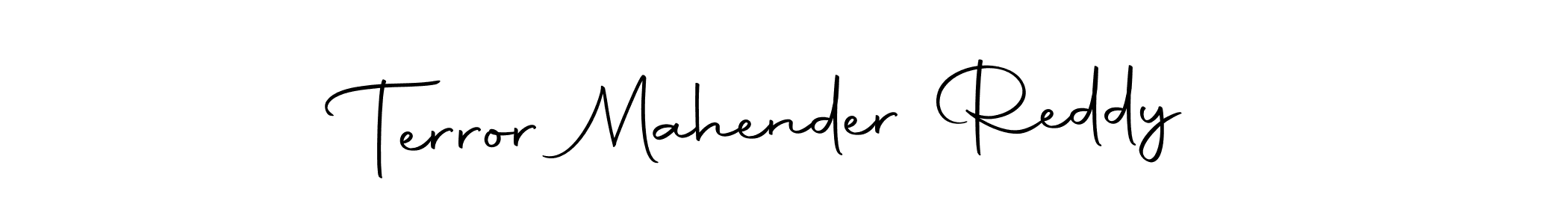 Design your own signature with our free online signature maker. With this signature software, you can create a handwritten (Autography-DOLnW) signature for name Terror Mahender Reddy. Terror Mahender Reddy signature style 10 images and pictures png