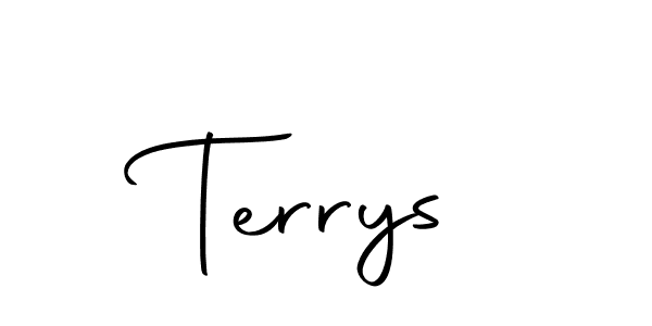 How to make Terrys name signature. Use Autography-DOLnW style for creating short signs online. This is the latest handwritten sign. Terrys signature style 10 images and pictures png