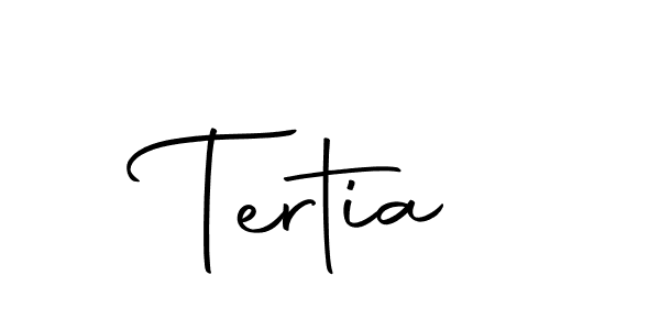 How to make Tertia name signature. Use Autography-DOLnW style for creating short signs online. This is the latest handwritten sign. Tertia signature style 10 images and pictures png