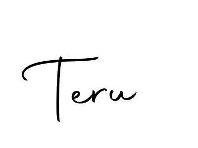 You should practise on your own different ways (Autography-DOLnW) to write your name (Teru) in signature. don't let someone else do it for you. Teru signature style 10 images and pictures png