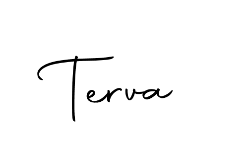 How to make Terva name signature. Use Autography-DOLnW style for creating short signs online. This is the latest handwritten sign. Terva signature style 10 images and pictures png