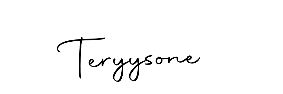 How to make Teryysone name signature. Use Autography-DOLnW style for creating short signs online. This is the latest handwritten sign. Teryysone signature style 10 images and pictures png