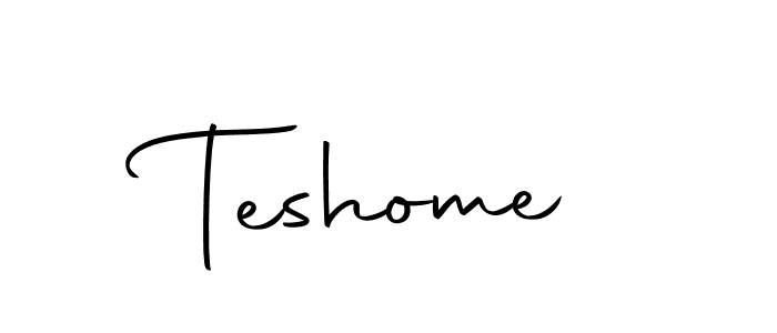 Create a beautiful signature design for name Teshome. With this signature (Autography-DOLnW) fonts, you can make a handwritten signature for free. Teshome signature style 10 images and pictures png