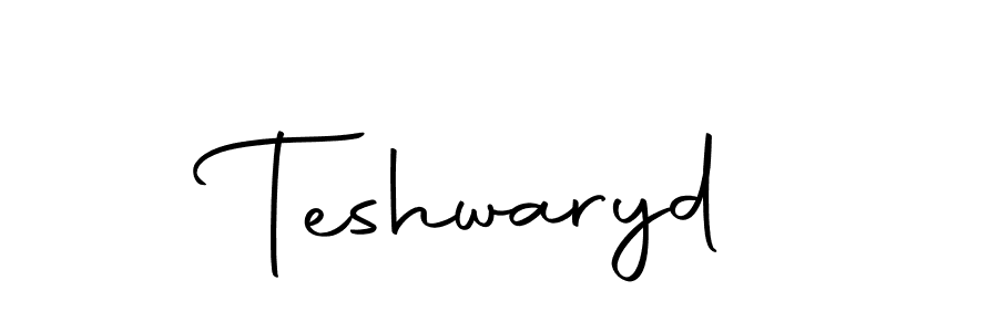 The best way (Autography-DOLnW) to make a short signature is to pick only two or three words in your name. The name Teshwaryd include a total of six letters. For converting this name. Teshwaryd signature style 10 images and pictures png