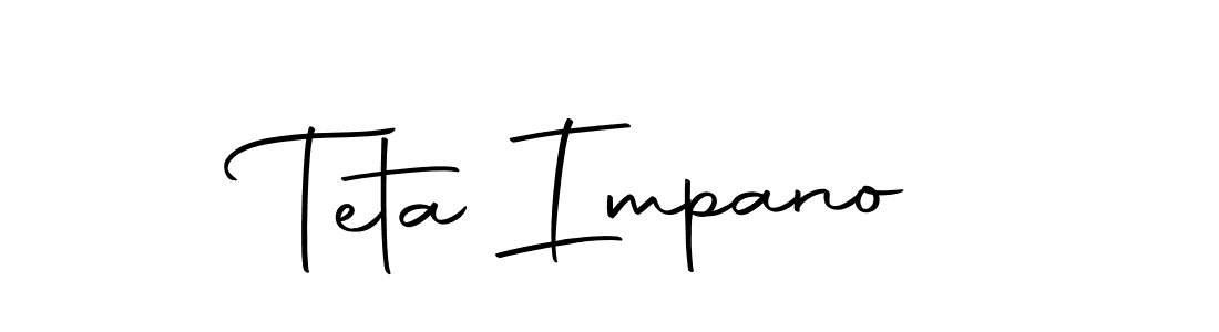 Make a beautiful signature design for name Teta Impano. With this signature (Autography-DOLnW) style, you can create a handwritten signature for free. Teta Impano signature style 10 images and pictures png