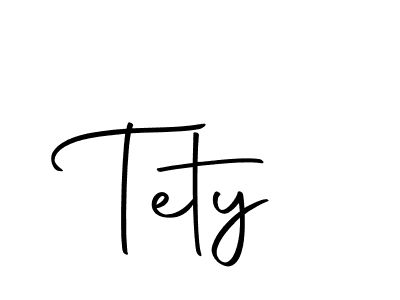 Design your own signature with our free online signature maker. With this signature software, you can create a handwritten (Autography-DOLnW) signature for name Tety. Tety signature style 10 images and pictures png