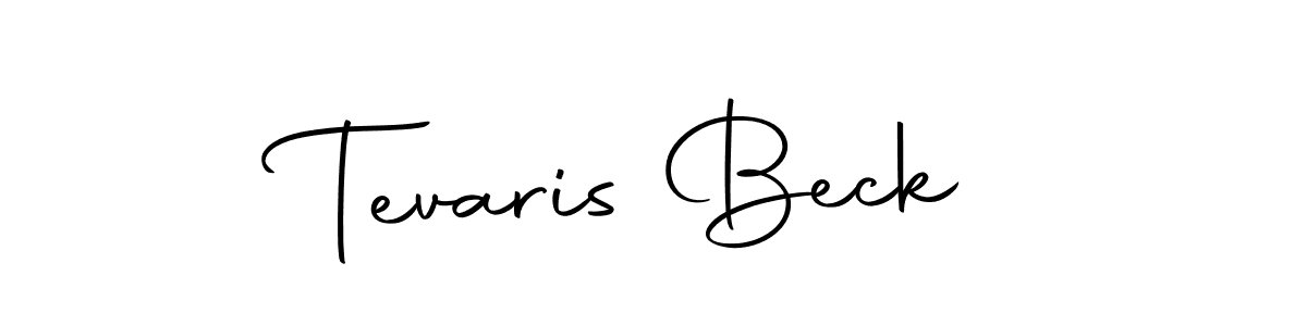 The best way (Autography-DOLnW) to make a short signature is to pick only two or three words in your name. The name Tevaris Beck include a total of six letters. For converting this name. Tevaris Beck signature style 10 images and pictures png