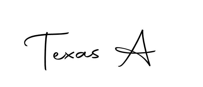 Create a beautiful signature design for name Texas A. With this signature (Autography-DOLnW) fonts, you can make a handwritten signature for free. Texas A signature style 10 images and pictures png